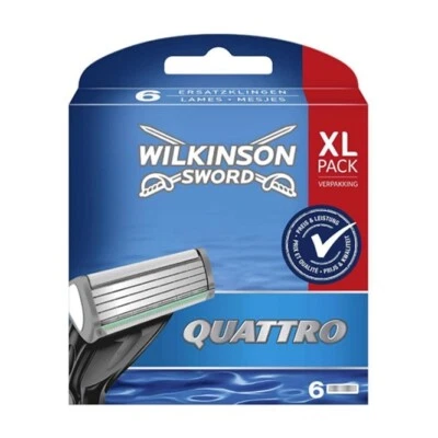 Wilkinson Sword Quattro Plus Rasierklingen - 6er Pack OVP I Männer Klingen