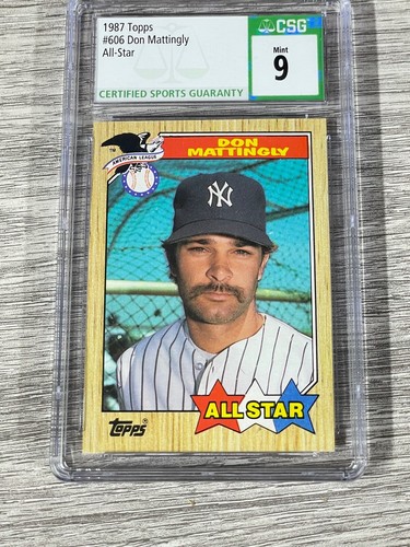 Don Mattingly ALLSTAR CSG 9 Mint 1987 Topps #606 - Picture 3 of 5