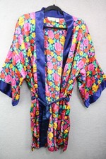 Victoria's Secret Vintage Gold Label Satin Floral Robe-One Size-Beautiful