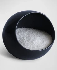 YEAR & DAY MODERN OPEN SALT CELLAR MIDNIGHT BLUE STONEWARE 5" MADE IN PORTUGAL