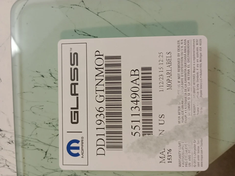 Cristal ventana puerta trasera derecha original Mopar Chrysler 300 OEM 55113490AB Foto 3 de 3