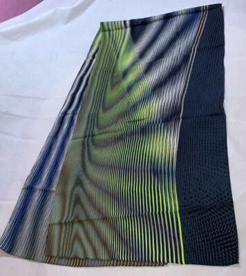 Geometric striped silky scarf wrap gently used condition