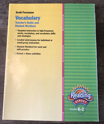 Reading Street VOCABULARY K2 RTI Teacher s Guide Student Worktext SCOTT FORESMAN