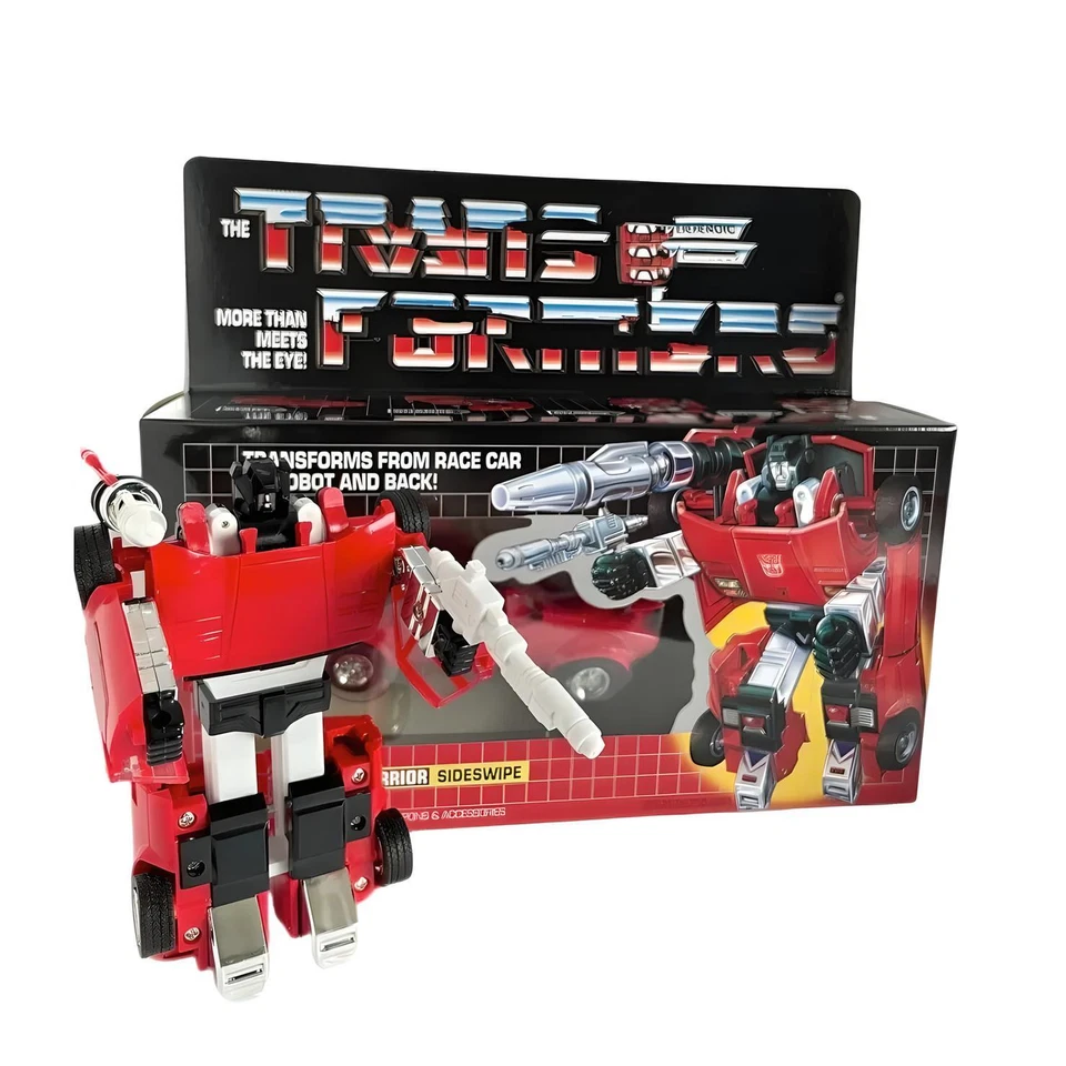 TRANSFORM G1 Reissue Sideswipe Race Car Robot Autobot With Boxed Action Figure - Image 2 of 4