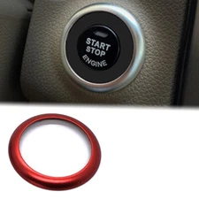 Red Aluminum Engine Start Push Button Ring Overlay Cover Fits 14-25 Q50 Q60