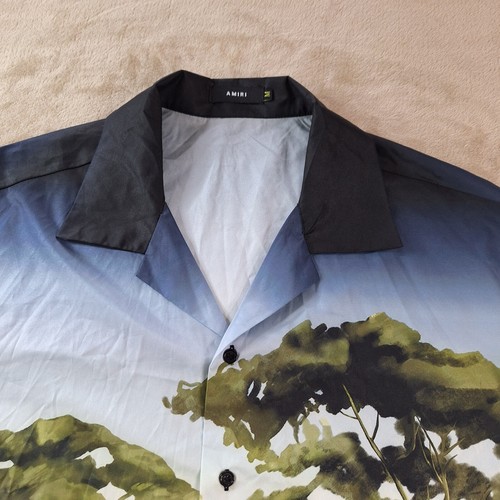 Amiri Hemd Herren Medium Camp Safari All Over Print Knopf ringgesponnen Baumwolle - Bild 3 von 10