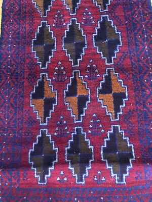 High Quality Handmade Afghan Bahor Accent Rug 3'x5' Natural Dyes Camel Hair SALE