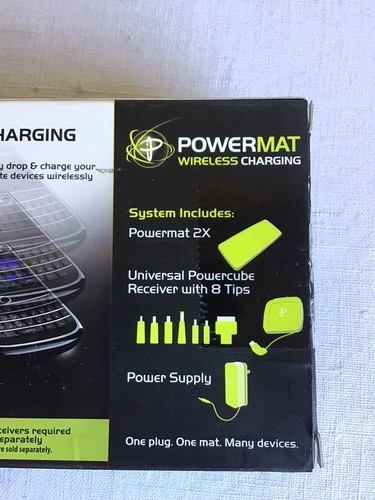 New Powermat Universal Wireless Charging Mat 2x Powercube 2 Devices Untested - Picture 4 of 4