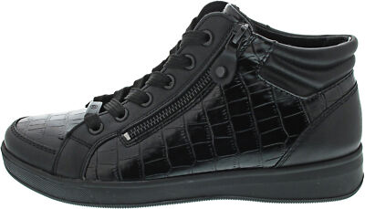 Ara Rom Damen Schnürstiefel schwarz