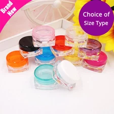 60X Colorful 3g 5g Square Bottle Cosmetic Empty Jar Eyeshadow Sample Container-