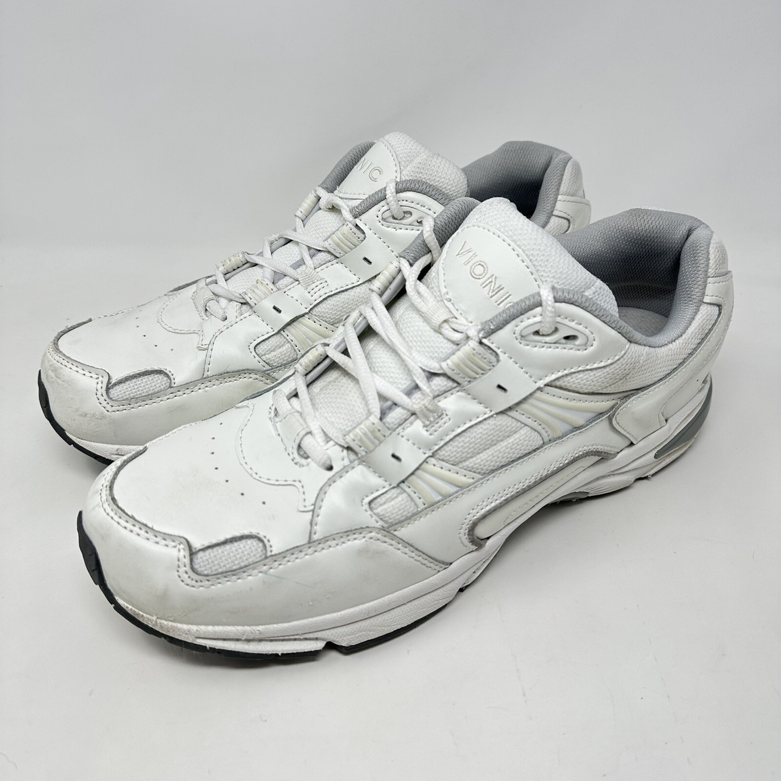 Vionic Mens 23Mwalk White Gray Walking Shoes Size 13 Wide US 12 UK 46