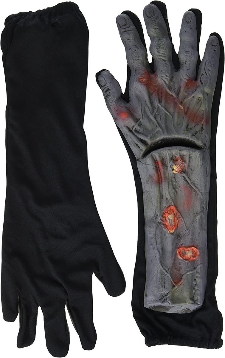 Fun World Adults Undead Zombie Exposed Rotted Flesh Gloves Costume