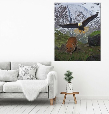 3D Eagle Predator M07 Wandaufkleber Wandtattoo Tapeten Wandbild Vincent Ava