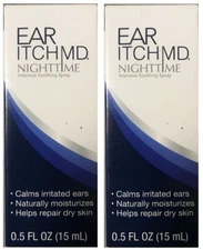 2 Pack- Braun EAR ITCHMD Nighttime Ear Spray - 0.5 oz