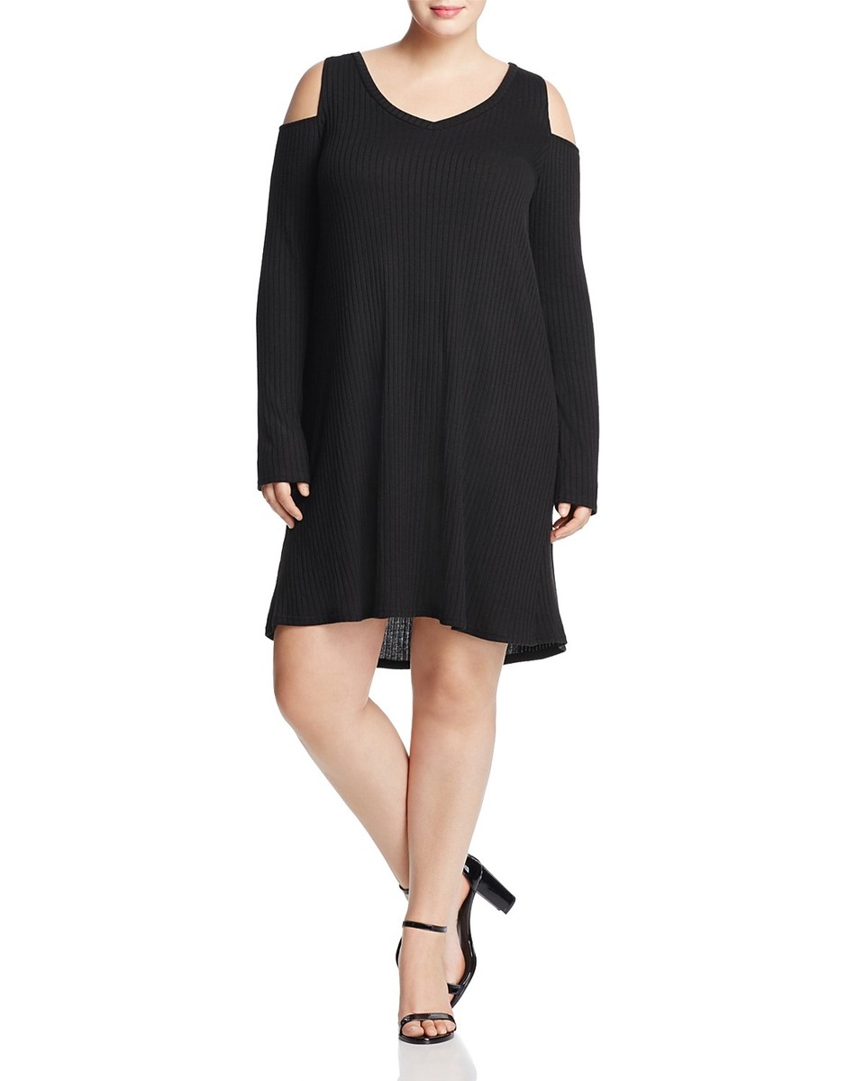 cold shoulder ribbed dress Cold Shoulder Rib-Knit Sweater Dress (Belt Not Included) Believe Inspire Beauty