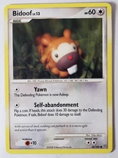 Bidoof 54/100 LP - Yuka Morii Clay Art - Stormfront Pokemon Card