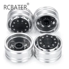 RCBATER 2/4PCS Front Wheel Rim Hub for RC 1/14 Tamiya Tractor Truck RC Car