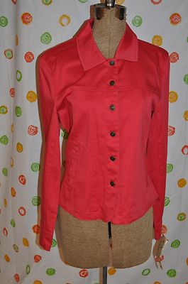 A.M.I. WOMEN'S/JRS SMALL coral (LIPSTICK) JACKET cute BLAZER NWT chic 