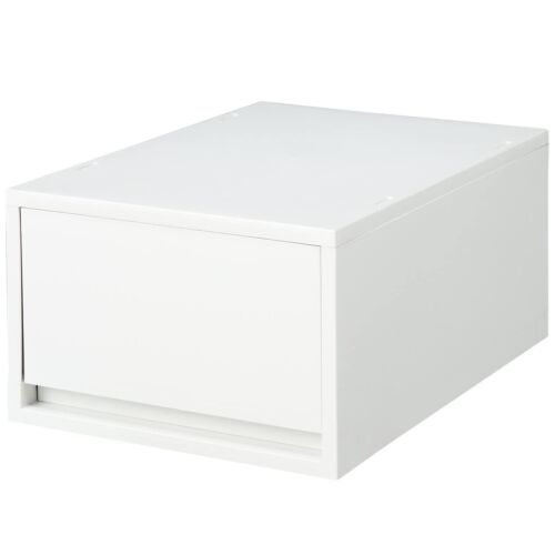 MUJI polypropylene case drawer type deep white gray Approx. 26x37x17.5cm [New] - Picture 1 of 24