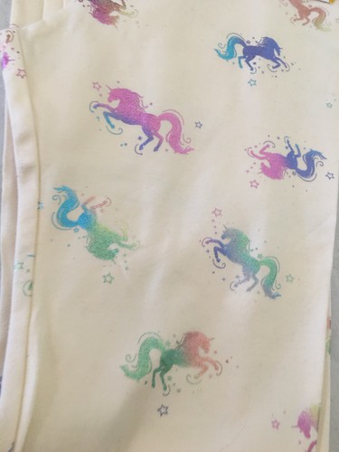 NWT Wonder Nation Tough Cotton Cream Unicorn Leggings Girls many sizes - Picture 3 of 4