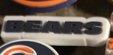 Chicago Bears silicone shoe charm, 5 for 5, read description button back