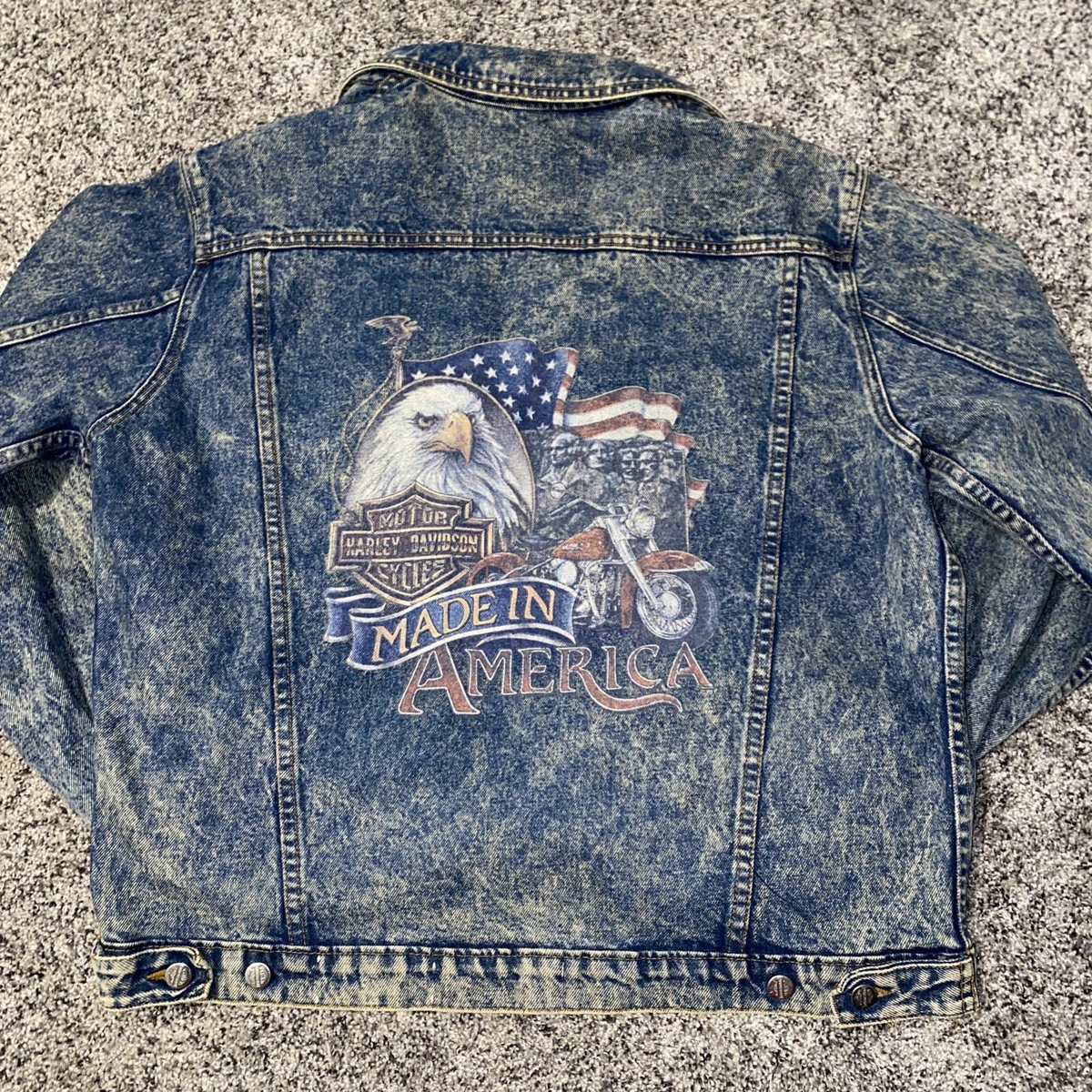 Vintage harley 2024 davidson denim jacket