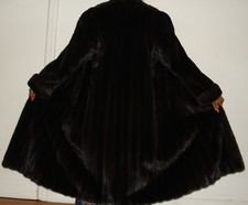 Feraud Paris Ranch Top Quality Mink Fur Coat Size 4-6 Free Ship Excellent Cond