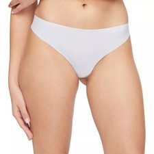 Calvin Klein Women's Invisibles Thong Panty Underwear, Polished Pastel Blue, XS