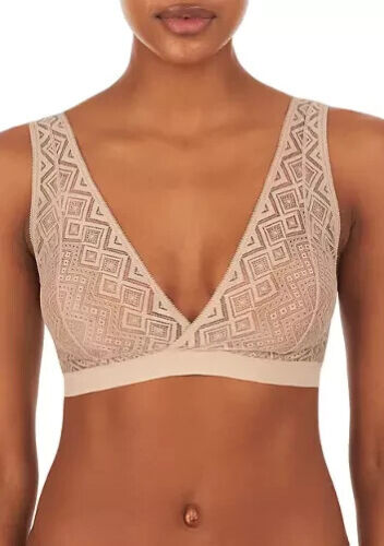 DKNY DK7596 femme dentelle pure bralette cachemire beige bronzage neuf avec étiquettes - Photo 1/7