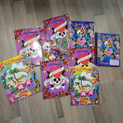 Lisa Frank Ed Hardy Notebook Folder Lot Of 9 Unused Blank Y2K | eBay
