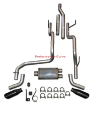 Dual Exhaust Kit w/ MaxFlow Muffler - Aggressive Fits 03-12 Dodge Ram 2500 3500