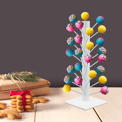 Weiß Lollipop-Halter 62-Löchern Cake Pop Ständer Holz Lutscherhalter für Partys