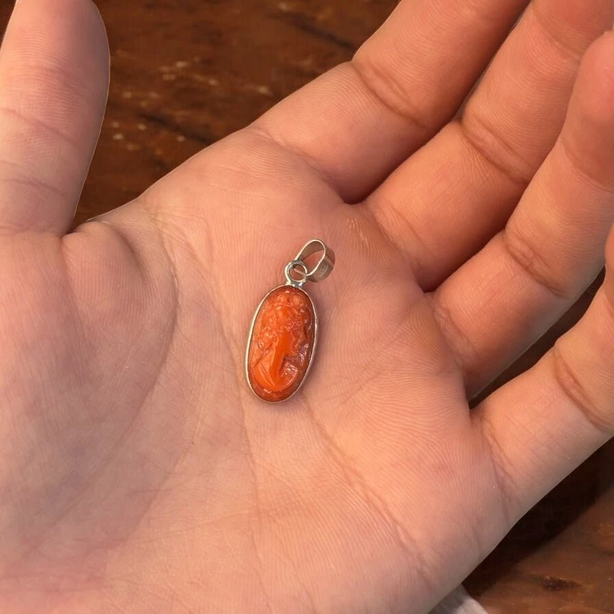 Ciondolo corallo in argento 925 - Immagine 4 di 4