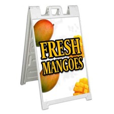 FRESH MANGOS Signicade 24x36 Aframe Sidewalk Sign Banner Decal FRUIT