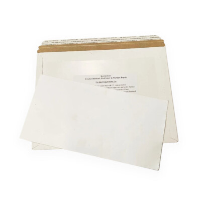 Stick-N-Repair Cracked Bathtub, Pool Liner, Siding, Skylight Repair Kit - White