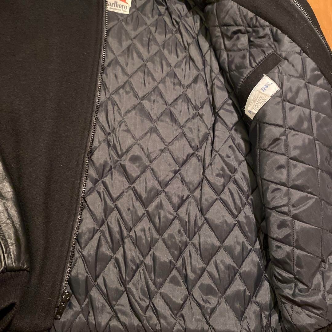Used Marlboro Jacket Size XL 80s?90s Vintage Racing Style Leather