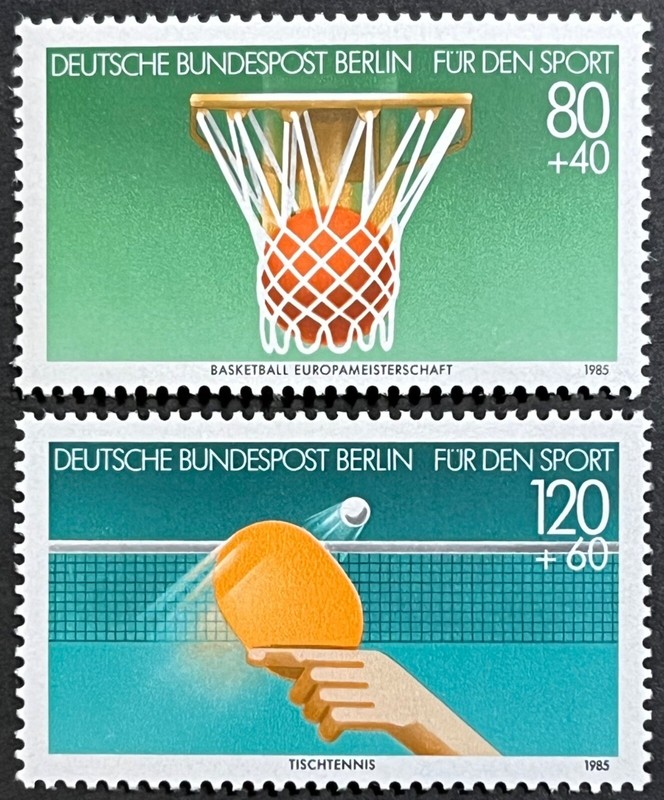 Germany West Berlin, Semi Post, Full Set, MNH, Scott 9NB221-2, Michel 732-3, VF