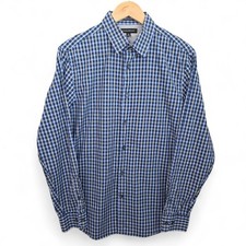 Banana Republic Shirt Mens Medium Blue Plaid Button Up Long Sleeve Casual