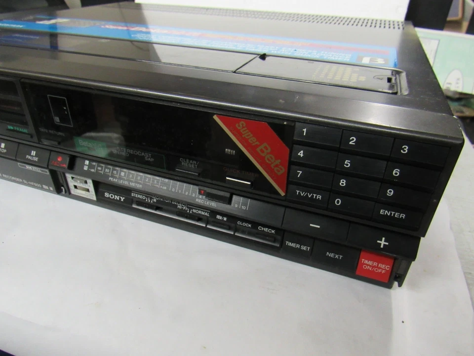 Reproductor Sony Super Beta HI-FI SL-HF600 Betamax con 45 cintas beta originales raras Foto 4 de 4