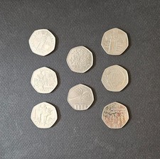 Commemorative 50p Coins Bundle x8 - British History, War & Democracy Mix