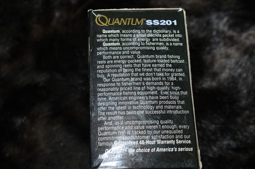 Vintage Quantum Trophy Widespool SS201 Left Handed Reel Used With Box And Manual - Picture 3 of 17