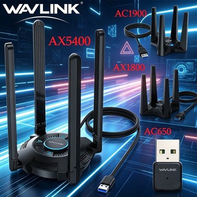 WiFi AX5400 USB WiFi Adapter 2.4G 5G Dual/Tri Band USB3.0 Dongle for PC Desktop
