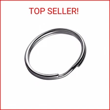 100PCS Key Rings 1 Inch, Key Rings Metal Keychain Rings Split Keyrings Flat Ring