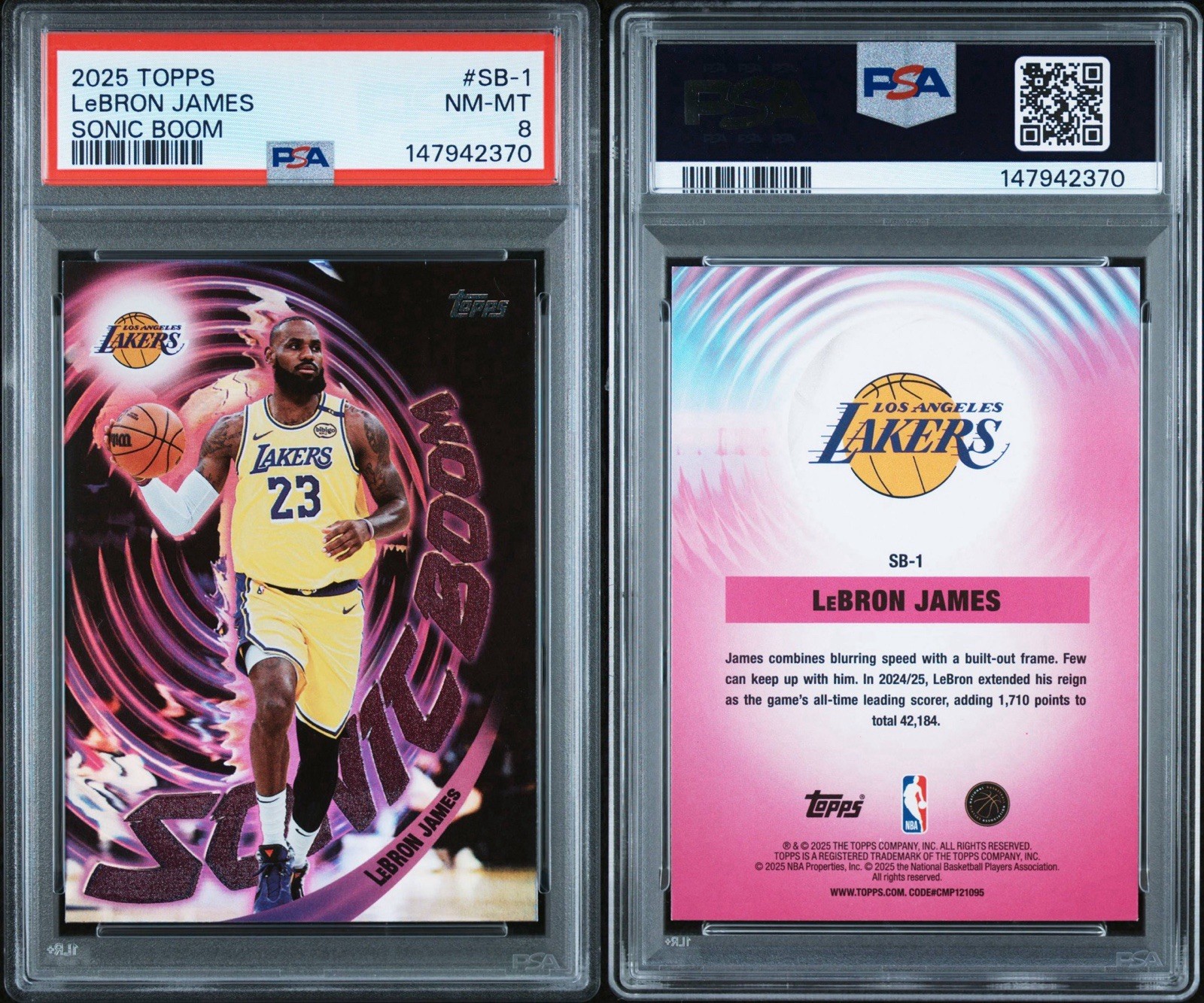 2025-26 Topps #SB-1 LeBron James Sonic Boom view 4