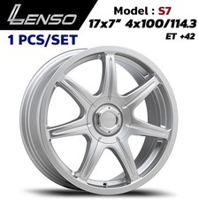 Clearance S72 Lenso Wheel Rim 17x7 Pcd 4x1004x114.3 Et42 Color Silver 1 Pc