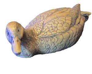 ARTEK North American Waterfowl collection carved duck 3 1/2” x 1 1/4” “Gdel”