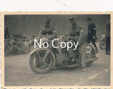 Foto Wehrmacht Soldaten auf BMW Motorrad Giessen Hans Noll Gel&auml;ndefahrt X266