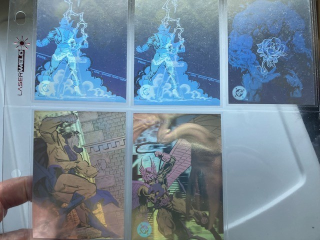 1993 SkyBox DC Cosmic Teams HOLOGRAM Chase set (5)  DCH 12, 15, 16 + DCH11 (2)