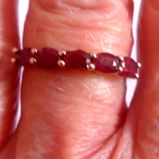 1.ct Ruby Eternity Ring-Rose Gold Vermeil on Sterling Silver. QVC - N