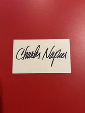 Charles Napier Signed Autographed 3x5 Star Trek